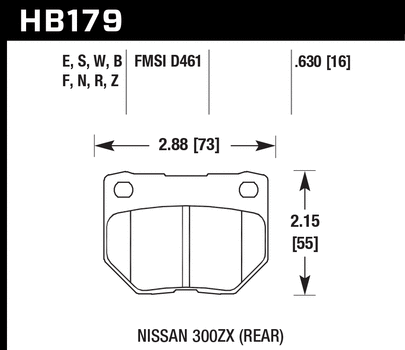 HAWK HT-10 Brake Pads Rear - 06/07 Wrx