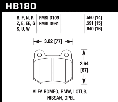 HAWK DTC-60 Brake Pads Rear - 04/17 STI